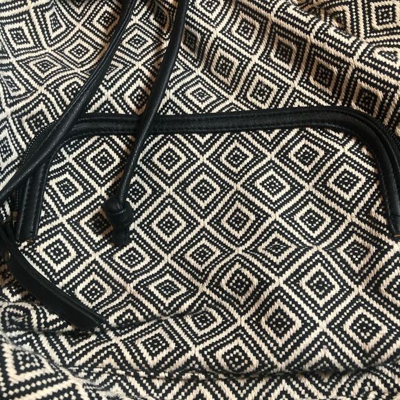 Madden Girl Blue and White Patterned Backpack - Picture 2 of 9